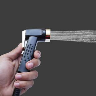 पेस्का NOVA MATTE BLACK-GOLD 1 PC GUN Finish ABS Health Faucet for Bathroom / Jet Spray for Toilet Sho...