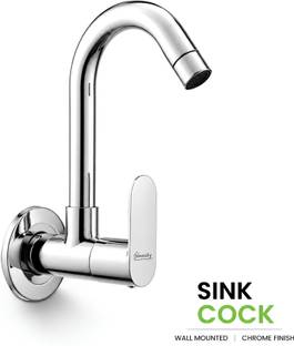 HOMIFY Tap for Kitchen Sink Brass Sink Cock Wall Mounted Faucet with Wall Flange Aerator Foam Flow, Pi...