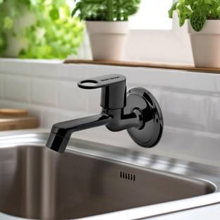 Matt Moon Classic Shining Black Wall Mounted Tap/Faucet Multicolor MultiPurpose Mevelin (First Time In India) (Non Returnable) Korean Black Nozzle Cock Faucet