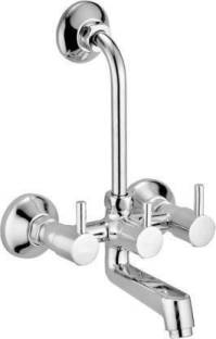 AMATRA Project 2 In 1 Wall Mixer With Bend For Bathroom and Kitchen Chrome Finish Mixer Faucet