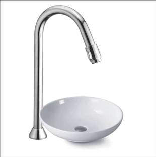 KAMAL Mouth Operated Pillar Cock 15 Inch Spout Faucet