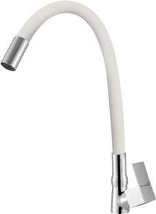 Prestige Orion Flexible Swan Neck White For Kitchen Sink Wash Basin Faucets Pillar Tap Faucet