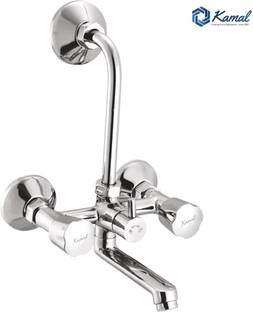 KAMAL Wall Mixer Contessa Neo Eco | Brass Build | Mirror Finish | High Quality Aerator |Hot and Cold Shower Mixer| With 165mm long bend pipe| Easy to use click fitting Mixer Faucet