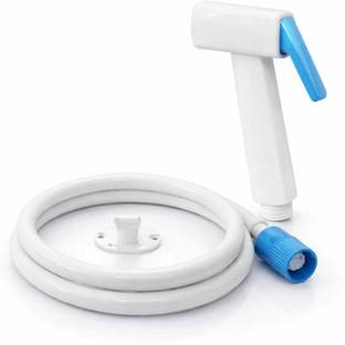 KYORSI Aqua Blue Square PTMT Health Faucet with 1 M Hose Pipe & Wall Hook - Set of 1 Health  Faucet