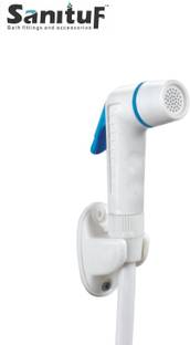 Sanituf Elite 2 IN1 Pro HF-1457A Toilet Jet Spray (1 mtr Hose Pipe & Wall Hook) Health  Faucet