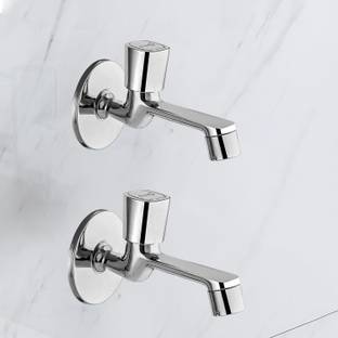 Prestige Dixy Long Body Tap Brass Commbo Pack Of 2 For Bathroom and Kitchen Long Body Bib Tap Faucet
