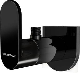 Plantex ORN-205 Angular Valve Stop Cock for Bathroom/Wash Basin with Teflon Tape (Glossy Black) Stop Cock Faucet