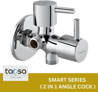 Tapsa Smart Series Two Way Angle Valve|Two Way Tap|2 In 1 Angle Cock (Pack of 1) For Bathroom/Wash Bas...