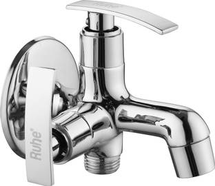 RUHE 11-1320 with Wall Flange Chrome Finish | for Washing Machine and Garden Pipes Bib Tap Faucet