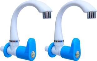 एयरोवेल 2 PVC Tap Kitchen Mixer Blue Royal Sink Cock For Bathroom Washbasin Pack Of 2 बिब टैप नल
