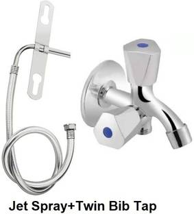 fastgear by Fastgear 2way/twin Bib-tap/Angle Wall with Jet Spray Fitting Toilet Sheet Hand-free Spray ...