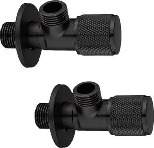 CARNIVAL High Quality Matte Black Angle Valve Tap | Matte Black Finish | Set of 2 Angle Cock / Angle Valve Faucet Tap For Bathroom, Kitchen and Wash Basin (Pack of 2) Angle Cock Faucet