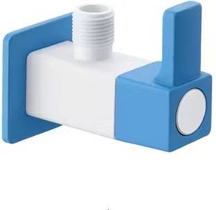 SANVORA PTMT Square Plastic PTMT Angle Cock Tap For Bathroom & Kitchen(Blue & White) Angle Cock Faucet