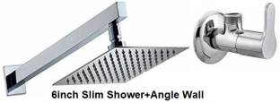 fastgear by Fastgear Stainless Steel Marc Angle Wall with 6X6 Slim Shower for Bathroom(Chrome Finish) ...