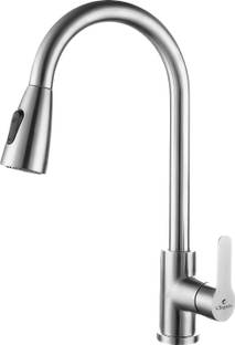 Cliquin CSPLOUT-001 Stainless Steel Pull-Out Kitchen Sink Mixer with 360° Spout & Spray/Stream Modes K...