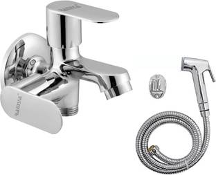 Ramya Ocean Bib Cock 2 Way Tap With Soft Health Faucet Set For Kitchen And Bathroom Tap Twin Elbow Valve Faucet