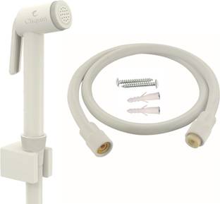 Cliquin Plastic Jet Spray for Toilet– Easy Installation| Flexible Hose & Screws Included Wall Mounted ...