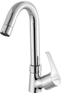 Ramya Spark Swan Neck Tap Brass For Bathroom and Kitchen Chrome Finish Pillar Tap Faucet