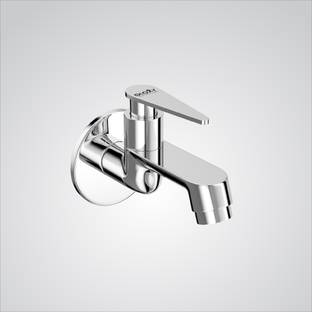GLOXY by GLOXY Brass Bib Cock Tap with Wall Flange for Wash Basin and Kitchen Faucet Set