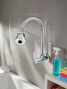 Spazio With 360 Degree Moving Hose, Dual Flow Type Hot/Cold Water Tap With Wall Flange Topaz Flex Sink...