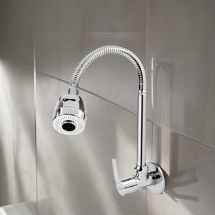 Spazio With 360 Degree Moving Hose, Dual Flow Type Hot/Cold Water Tap With Wall Flange Topaz Flex Sink...
