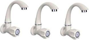 AVARON CHEM 3 sink cock pvc , pvc tap Kitchen Mixer Faucet POLO PVC Sink Cock for Kitchen/Bathroom Wash Basins (wall mount , white) Bib Tap Faucet
