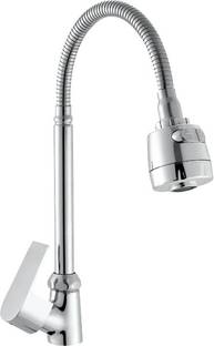 fastgear Elixir Flexible Swan Neck Silver With 360 degree swivel spout For Kitchen Sink Wash Basin Swa...