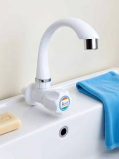 aerowell PVC Sink Cock Bibtap for Kitchen/Bathroom Wash Basins with Big Neck Bib Tap Faucet
