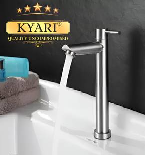 Kyari - Luxury Tall 12 inch Pillar Tap Matte Silver for Table Top Basin TP803 - Luxury Tall 12 inch Pi...