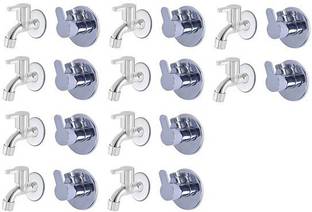 Spazio Splendid Quality Stainless Steel Fusion Angle Valve With Bib Cock Combo Pack Bib Tap Faucet