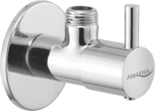 AMATRA by Amatra Project_Angle_Cock For Bathroom and Kitchen Chrome Finish Wall Mounted Basin Mixer Fa...