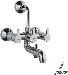 Jaquar Wall Mixer 3-in-1 System with Provision for both Hand Shower and Overhead Shower Complete with 115mm Long Bend Pipe, Connecting Legs & Wall Flange|FUS-CHR-29281 Mixer Faucet