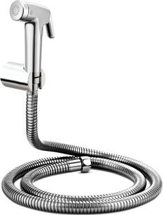 क्यूरिक Big Conti ABS Health Faucet With Ss-304 Grade 1 Mtr Flexible Tube and Wall Hook Chrome Finish ...
