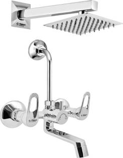 Flipkart SmartBuy Shower-FKTPM714-Nexa Brass Wall Mixer With 190MM L-Bend and Square 6x6 Shower Combo ...
