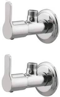 Oleanna New Premium Quality Stainless steel Orange Angle Valve Tap pack of-2 Angle Cock Faucet