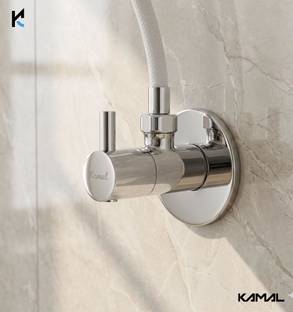 KAMAL Angle Cock - FLT Brass Faucet | Quarter Turn handle | Chrome Plated | For Basin, Geyser & Toilet...