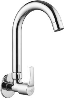 Spazio Brass Topaz Kitchen Sink Cock Tap/Sink Tap Faucet With 360 Degree Swivel Spout & Foam Flow Pattern For Hot OR Cold Water With Wall Flange - Pack Of 1 Pillar Tap Faucet