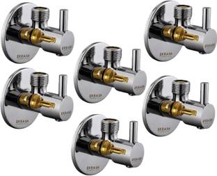 EKRASH by Ekrash Turbo brass Angle Valve With Wall Flange, -pack of 6 Angle Cock Faucet