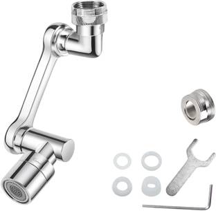 KAMAL 1080* FULLY BRASS Swivel Faucet Aerator Rotatable Multi-Functional with 2 Modes | Universal Robotic Arm Faucet Extender for Sink with Shower & Stream Spout Faucet