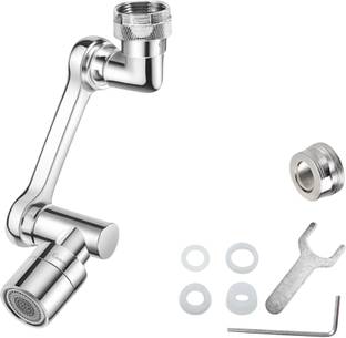 KAMAL 1080* FULLY BRASS Swivel Faucet Aerator Rotatable Multi-Functional with 2 Modes | Universal Robotic Arm Faucet Extender for Sink with Shower & Stream Spout Faucet