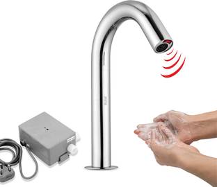 RUHE Automatic Touchless with Mouth Sensor Faucet/Tap AC/DC Operated Chrome Finish Automatic Sensor Tap Touch Less Brass Water Sensor Based Hands Free Sink Tap Spout Faucet