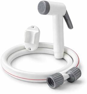 KYORSI Aqua Grey Plus PTMT Health Faucet with 1 Meter Hose Pipe & Wall Hook (Set of 1) Health  Faucet