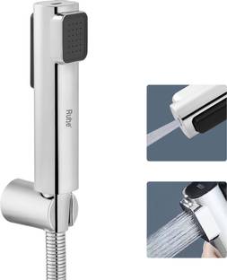 RUHE Target Chrome Water Saving Health Faucet Set for Bathroom | 2 Flow Modes | ABS Hand Gun with 1.5m Stainless Steel Flexible Tube and Wall Hook/Holder Health  Faucet