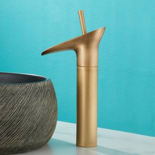 Plantex Pure Brass Hot & Cold Sink Water Tap Faucet High-Neck Pillar Cock(Brass Antique) Pure Brass Hot & Cold Sink Water Tap Faucet High-Neck Pillar Cock(Brass Antique) Basin Mixer Faucet