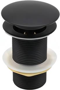 CARNIVAL High Quality Full Brass Matte Black Finish 3" Inch Full Thread Pop Up Waste Coupling For Wash Basin & Bathroom | Brass Pop Up Waste Coupling Health  Faucet