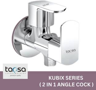 Tapsa Kubix Series Two Way Angle Valve|Two Way Tap|2 In 1 Angle Cock (Pack of 1) For Bathroom/Wash Bas...