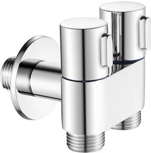 Camriz 2 in 1 Angle Cock Silver | Angle Valve | 2 Way Angle Cock (Pack of 1) Angle Cock Faucet