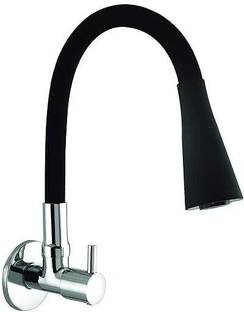SEARENE Brass Sink Cock with Flexible Swivel Spout Sink Tap | Flexible Neck Wall Mount Mixer | Dual Fl...