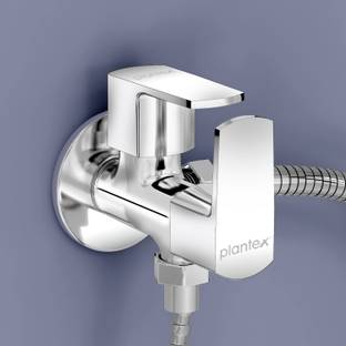 Plantex 2 in 1 Angle Cock/2 Way Angle Valve for Bathroom with Teflon Tape (APS-1296,Saga) Angle Cock Faucet