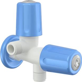 RN RNSAF19A15 PTMT Superior Plastic 2 Way Angle Cock With Flange for Bathroom, Kitchen Angle Cock Fauc...